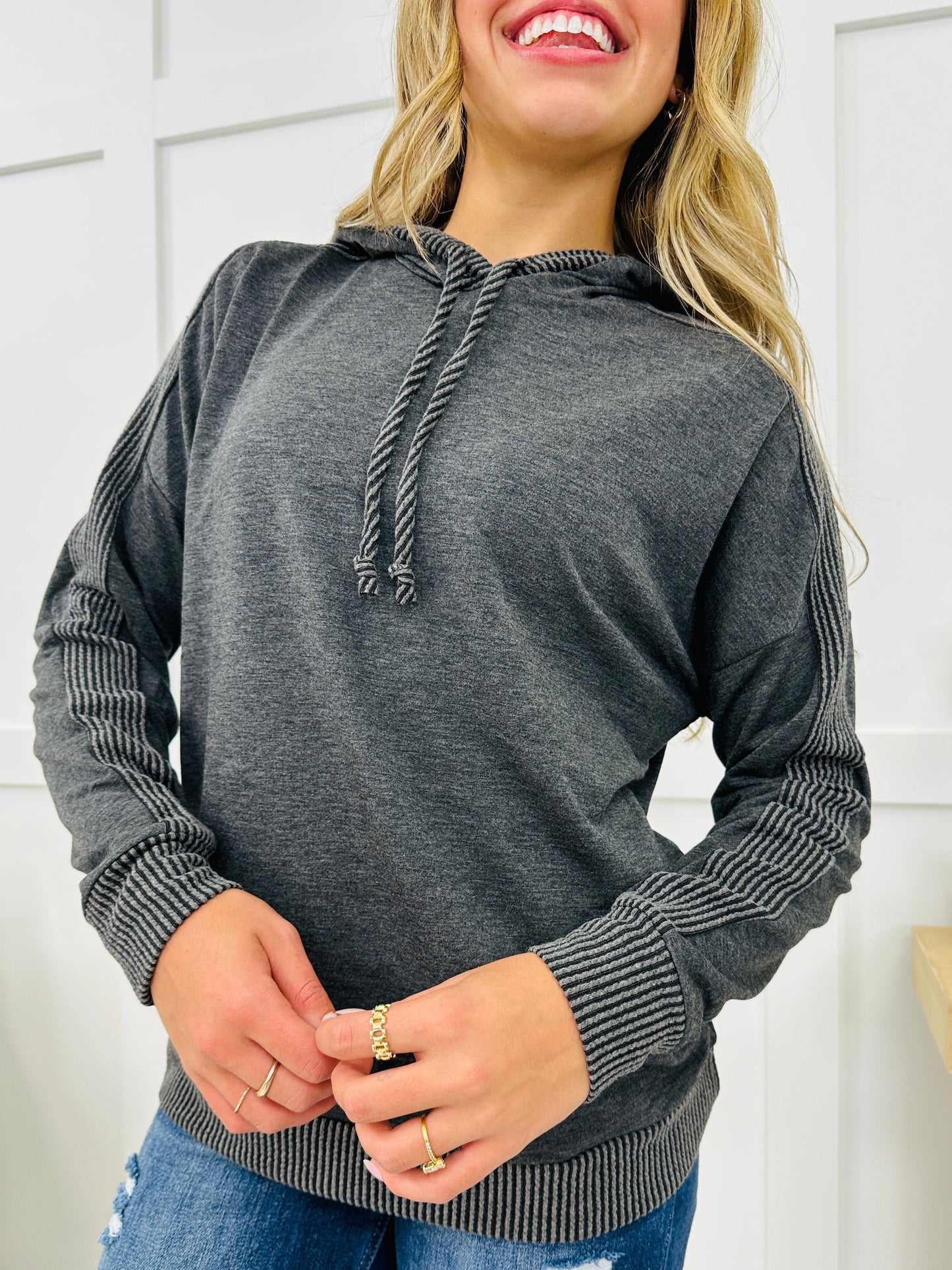 Hanging In There Hooded Top- Multiple Colors!