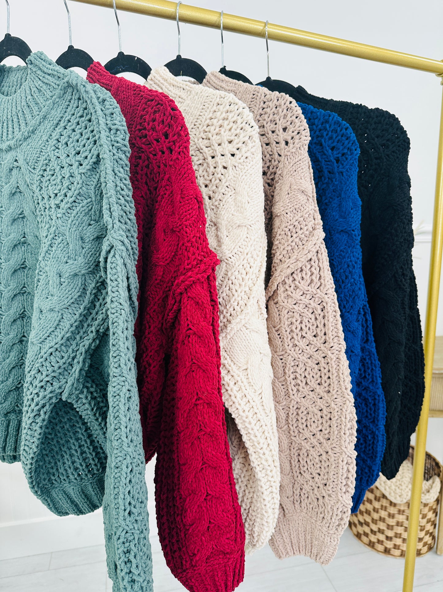 The Cable Club Sweater- Multiple Colors!