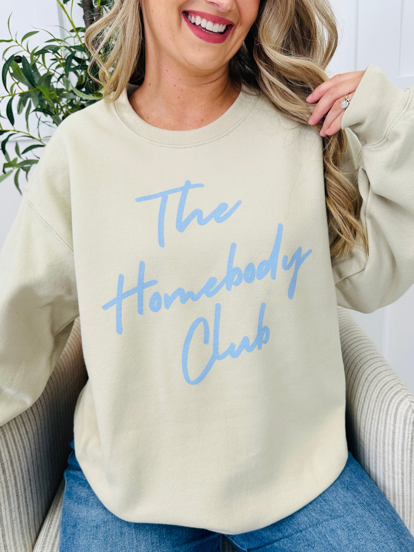The Homebody Club Graphic Crewneck Sweatshirt in Multiple Colors