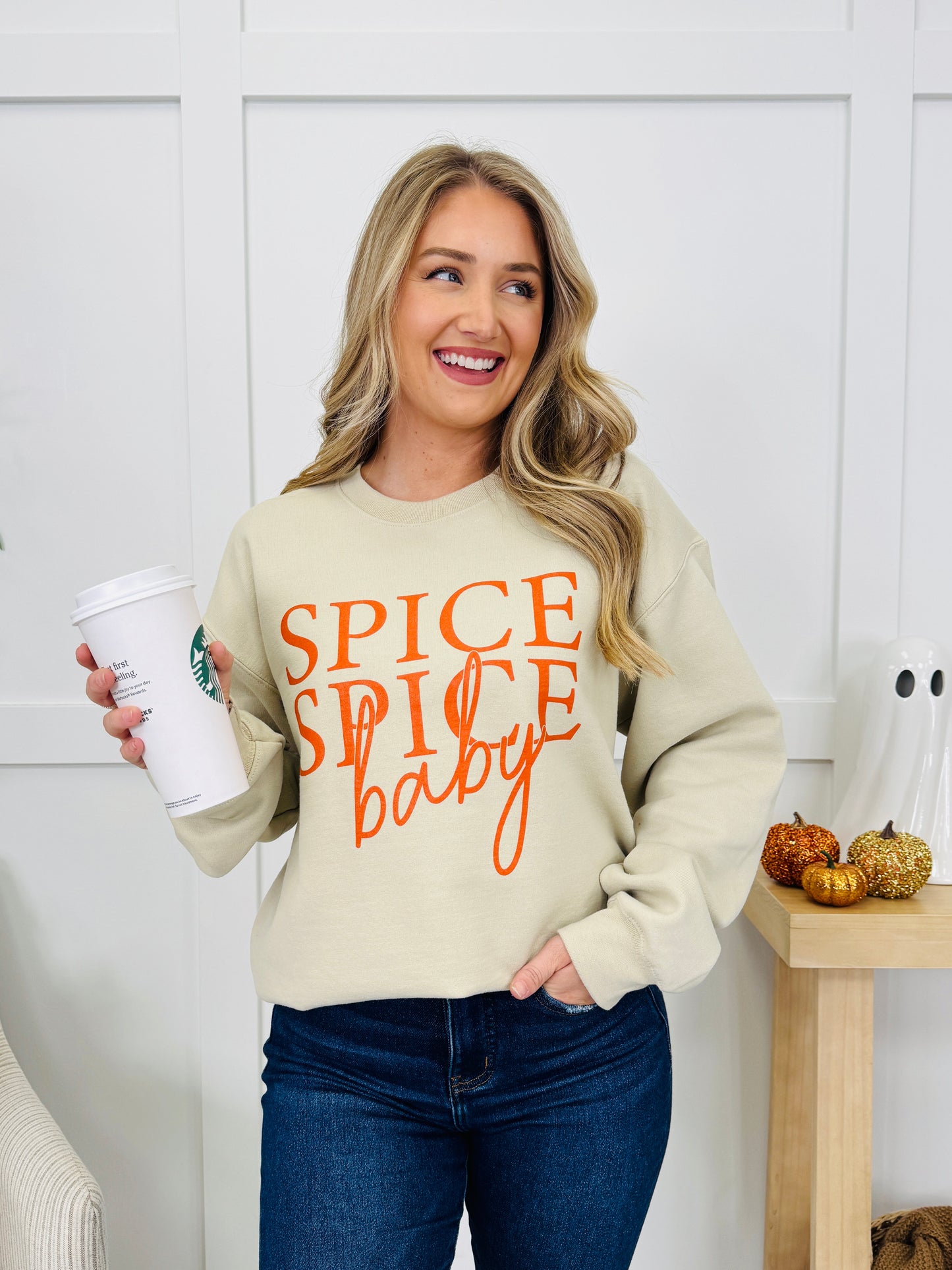 Spice Spice Baby Graphic Crewneck Sweatshirt