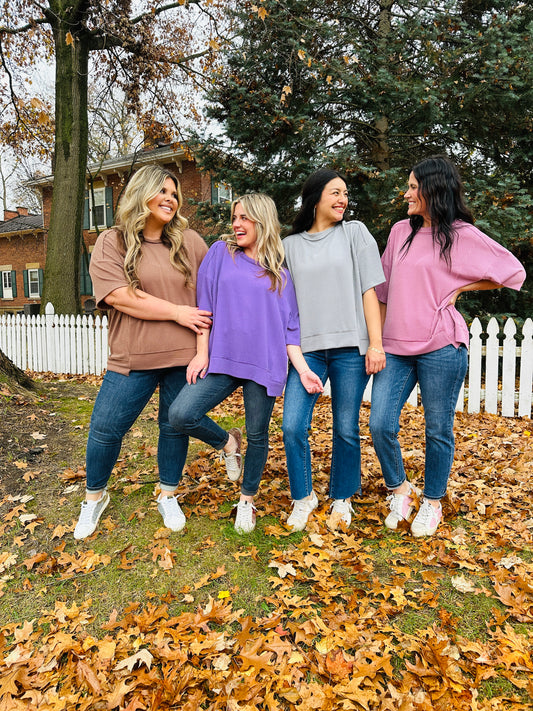 REG/CURVY Easy Living Pullover- Multiple Colors!