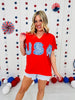 Patriotic Patchwork Top in Multiple Colors
