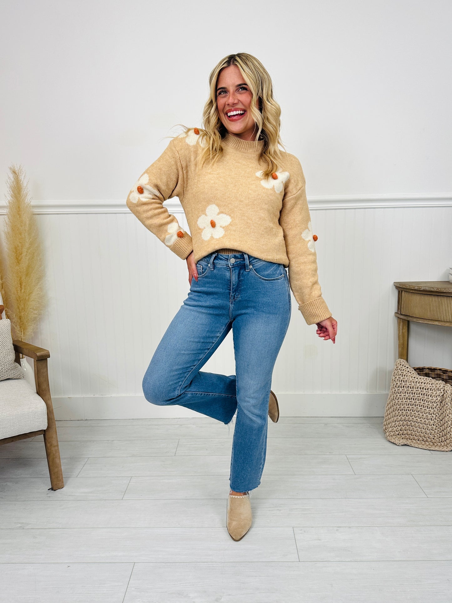 Soft Spot Tummy Control Cropped Kick Flare Jeans