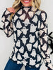 Spooky Things Mesh Top In Ghost Print