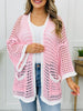 Feathered Feels Cardigan In Soft Pink
