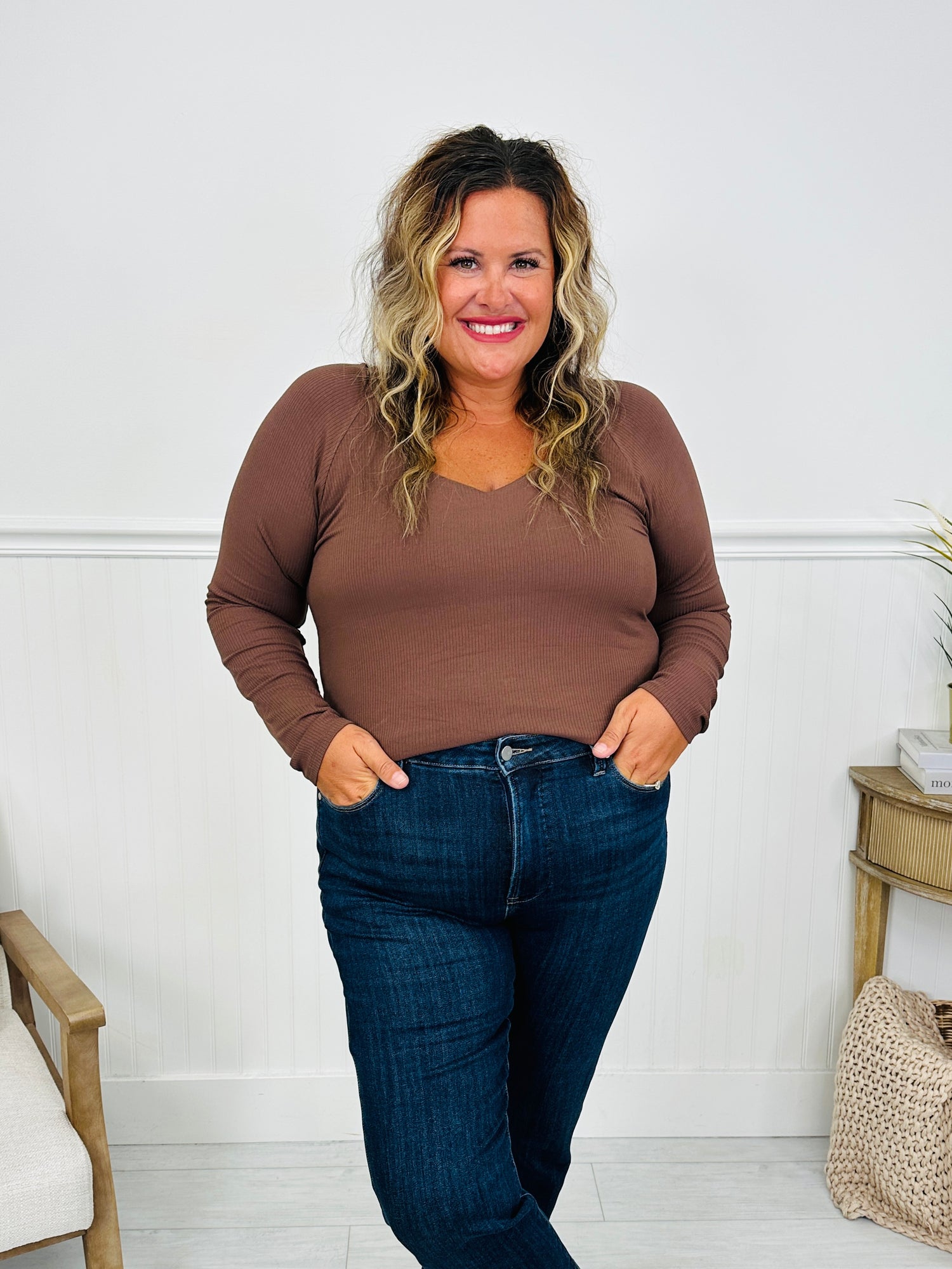 MOCO Exclusive Simple And Sweet Long Sleeve Top- Multiple Colors