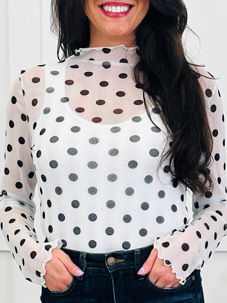 Pretty Polka Layer Top