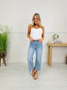 Pearl Pop Cropped Wide Leg Tummy Control Jeans