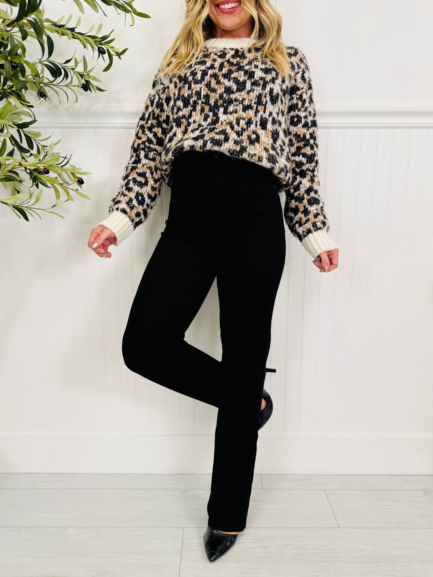 Judy Blue Black In Business Tummy Control Straight Jeans