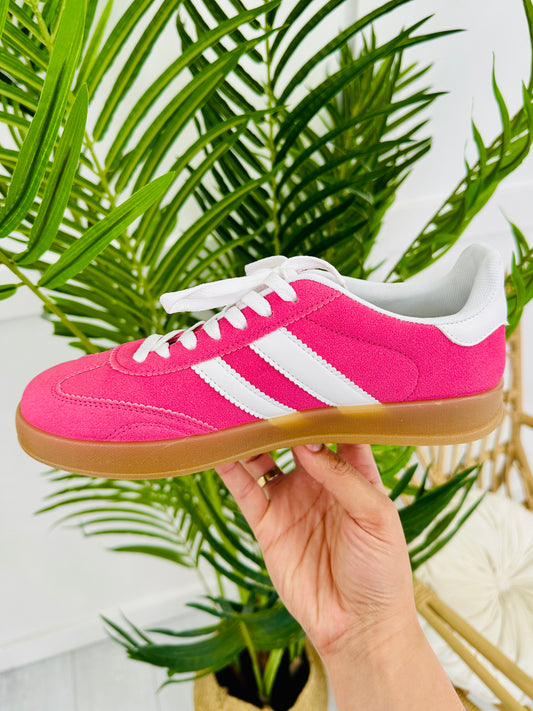 Rainbow Revival Sneakers in Fuchsia White