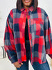 Meet Me At The Bonfire Flannel in Red/Navy