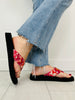 Coastal Wave Flip Flops In Fuchsia Multi