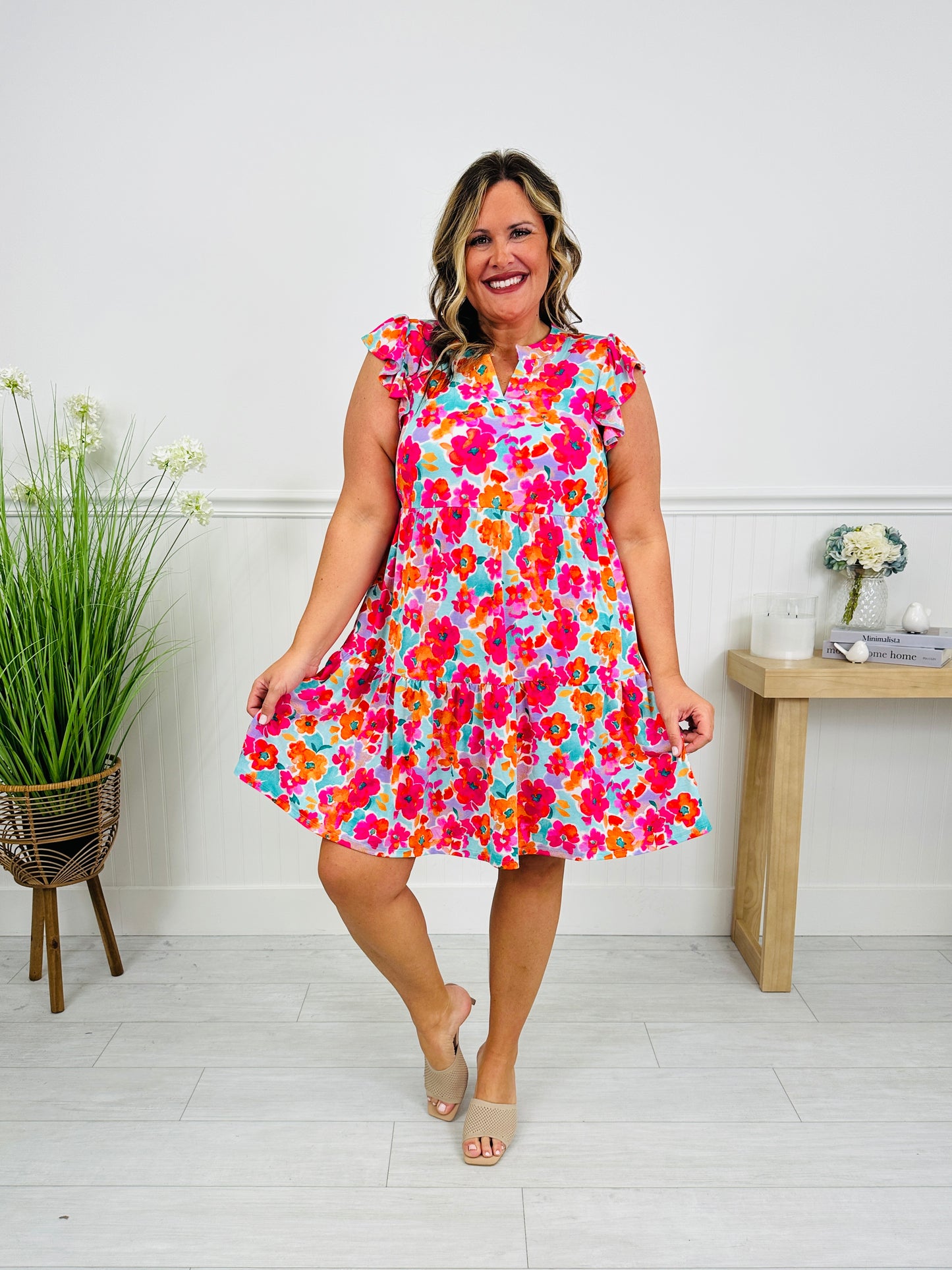 Sunshine on Repeat Dress in Nantucket Print