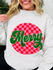 Merry Mood Mock Neck Graphic Sweatshirt