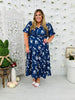 Sunday in Petals Dress In Navy
