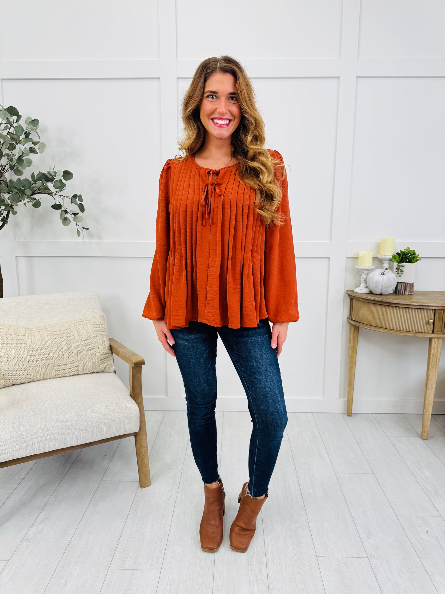 Autumn Avenue Top in Rust