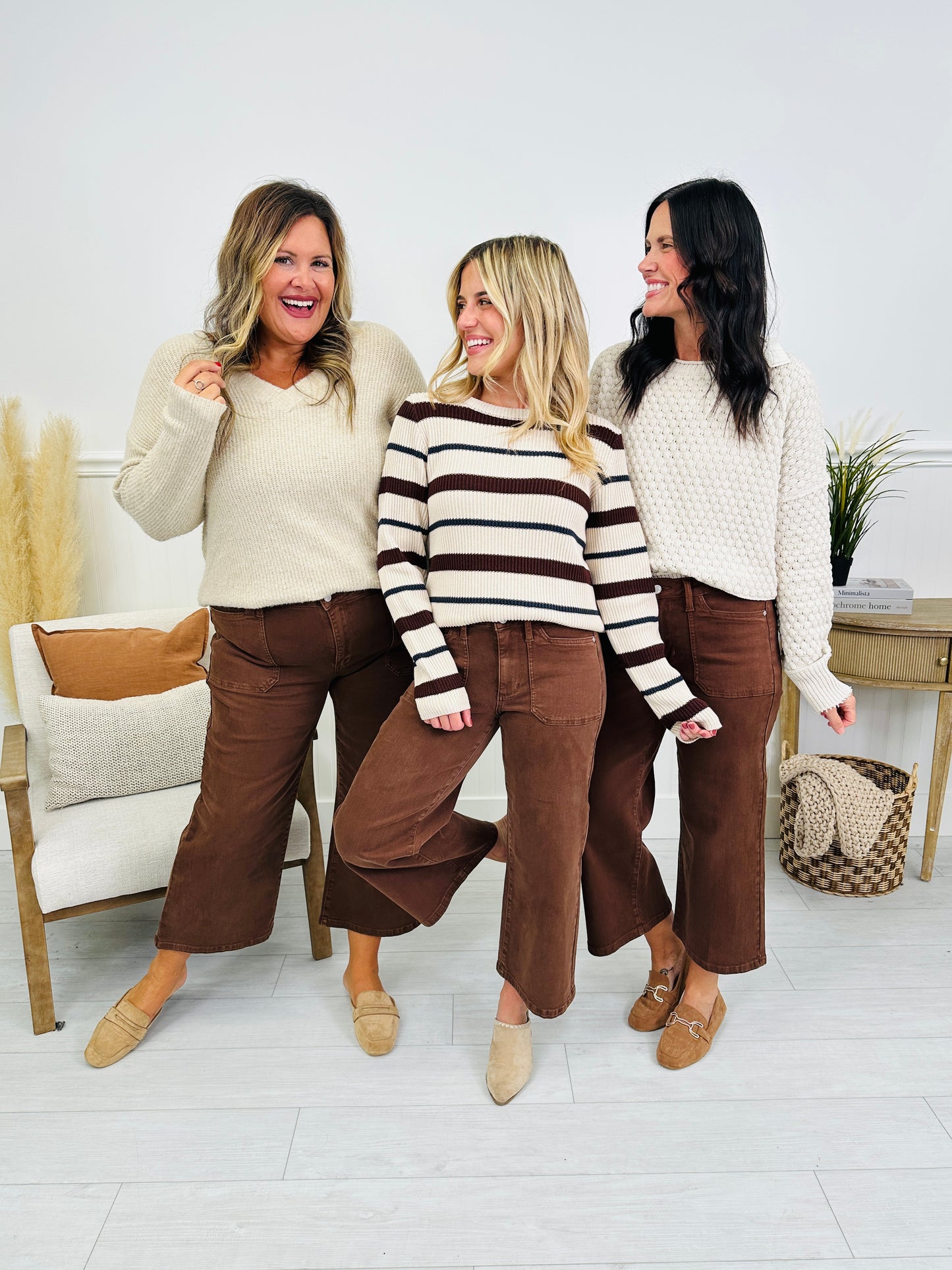 Judy Blue Melt In Your Mouth Chocolate Wide Leg Cropped Jeans