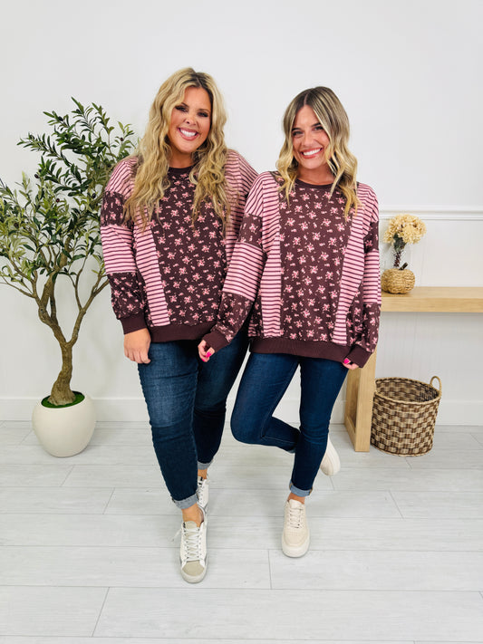 Blooming Beauty Pullover In Brown
