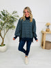 Stripe Up Your Alley Pullover In Navy