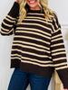 Soft Seasons Sweater In Dark Brown