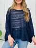 Coastal Night Lace Top In Navy