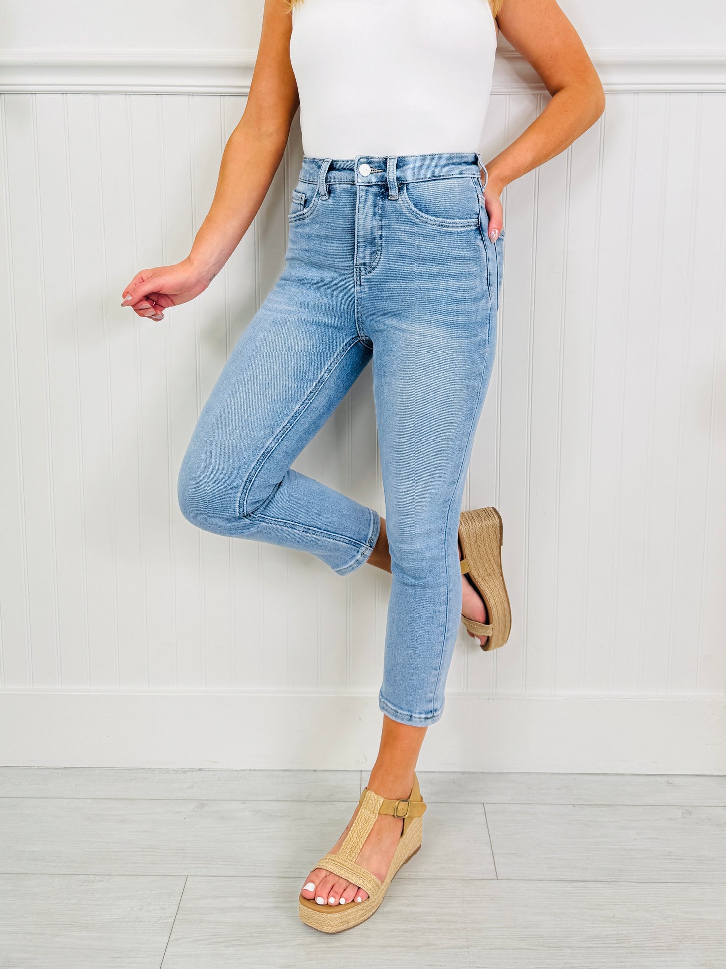 Easy Fit Tummy Control Capri Jeans in Three Inseams