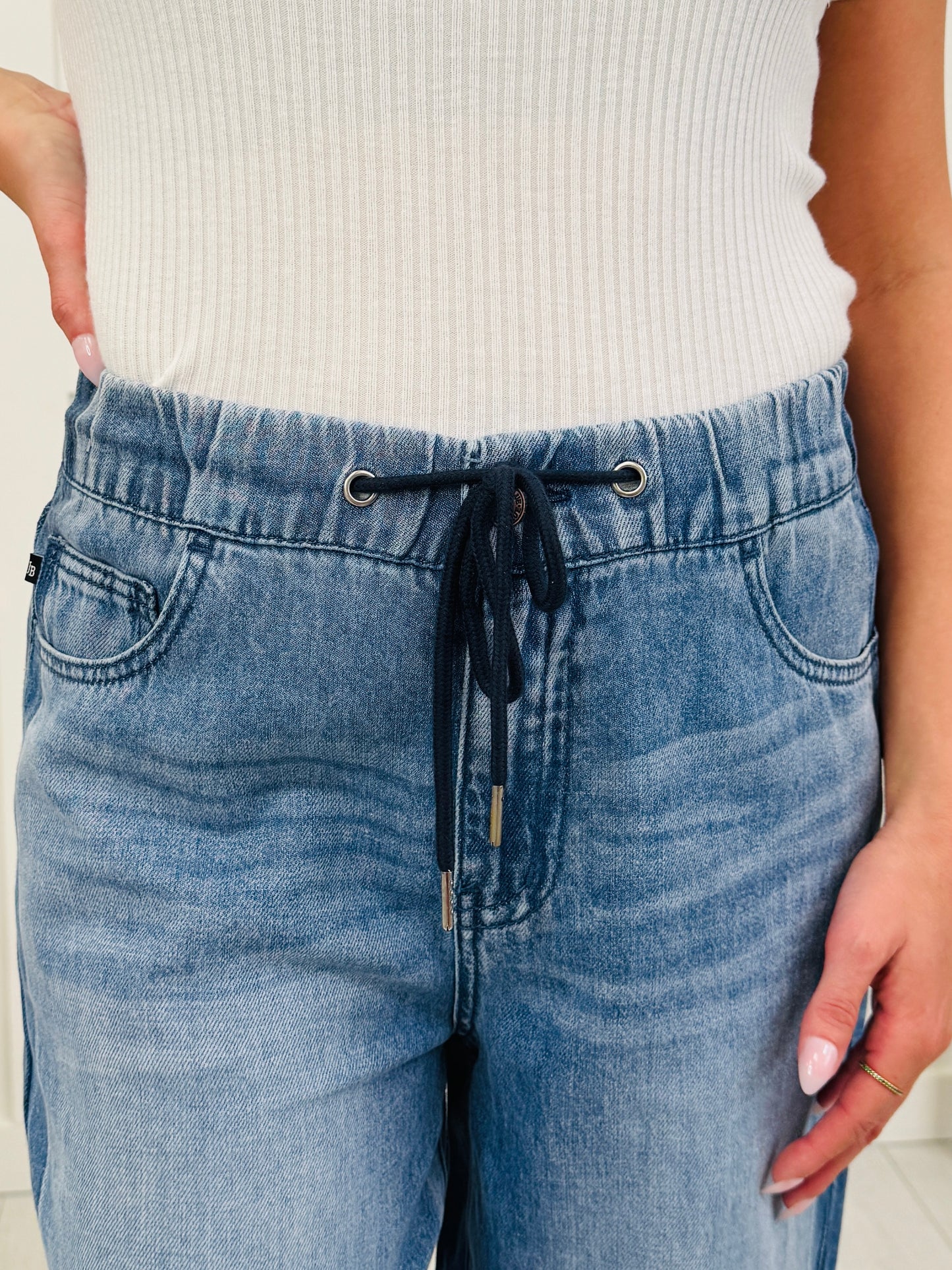 Judy Blue Grab and Go Elastic Waistband Jeans