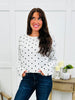 Café Dots Sweater In Ivory/Black