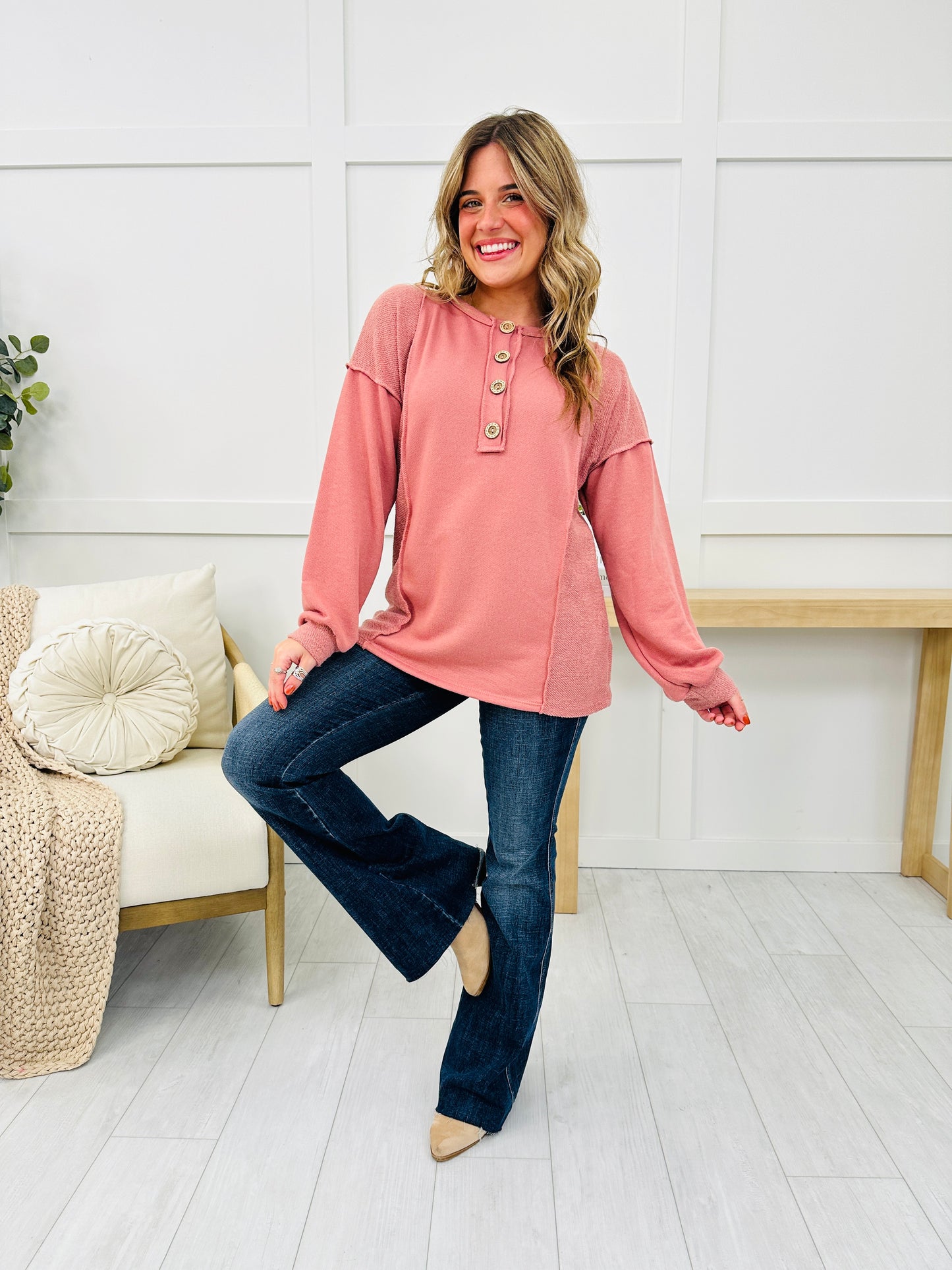 REG/CURVY Daydream Draped Long Sleeve Top- Multiple Colors!