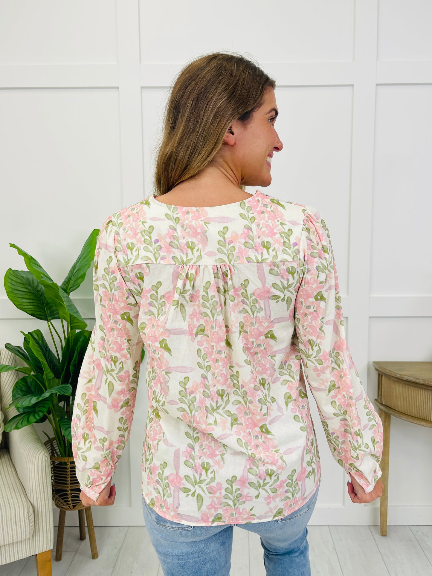 Easy Romance Top In Blush