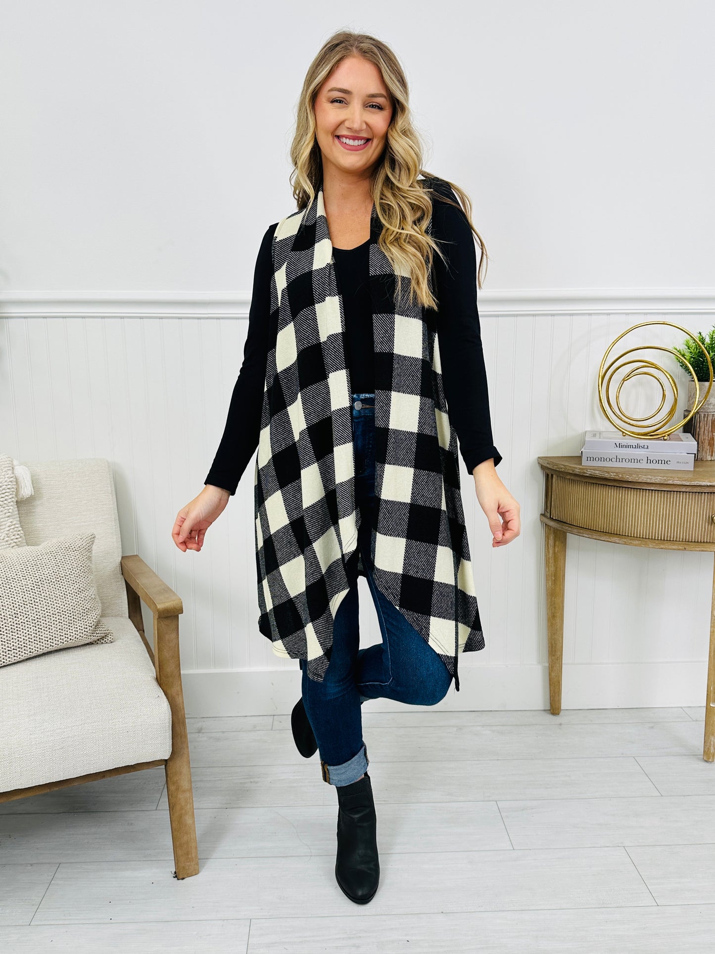 Offbeat Check Cardigan- Multiple Colors!