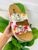 Sunshine on My Mind Sandals In White Floral