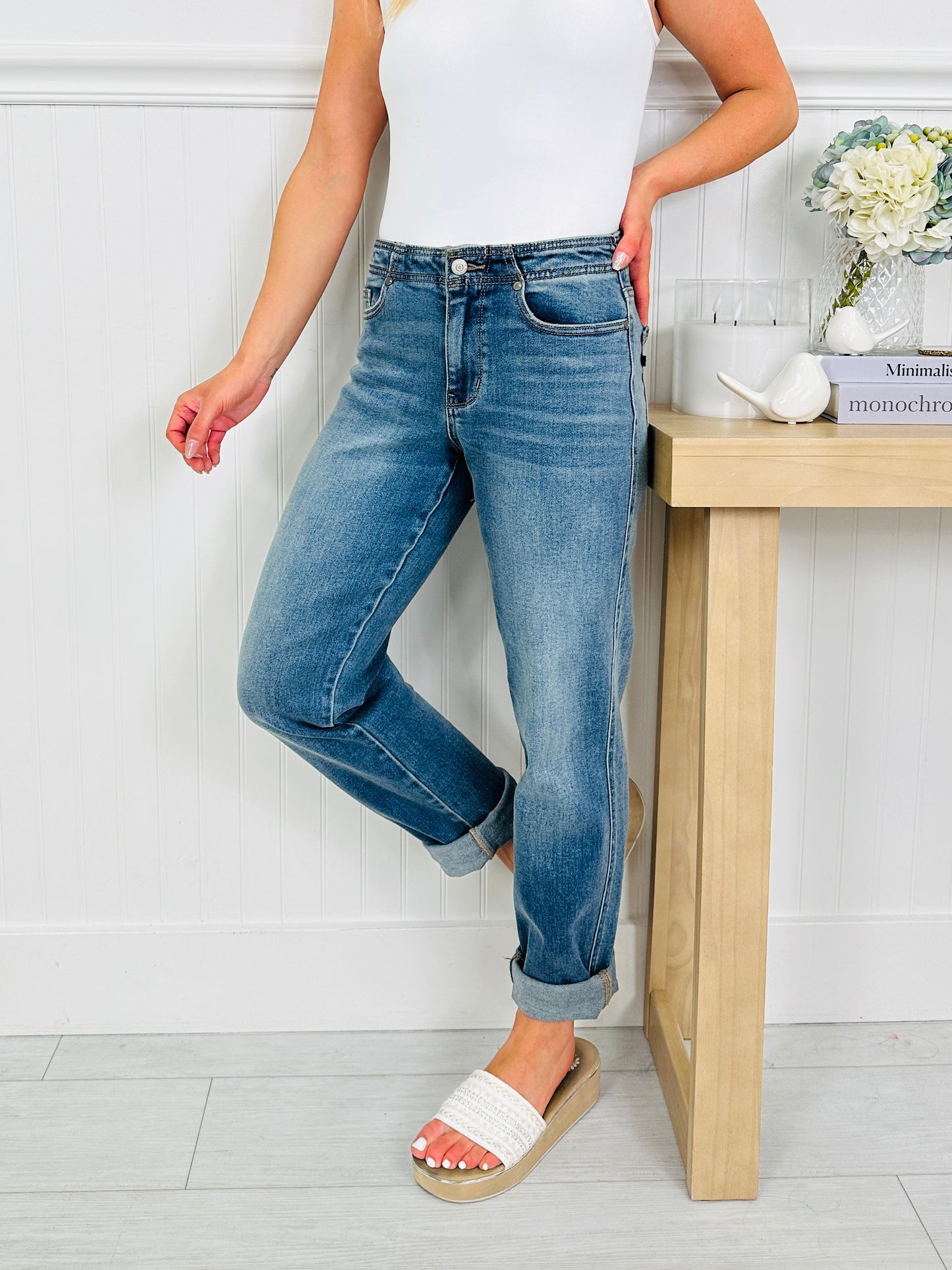 Judy Blue Never Going Back Adjustable Boyfriend Jeans