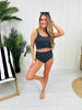 The Kamri Swim Top In Black/Charcoal Gingham