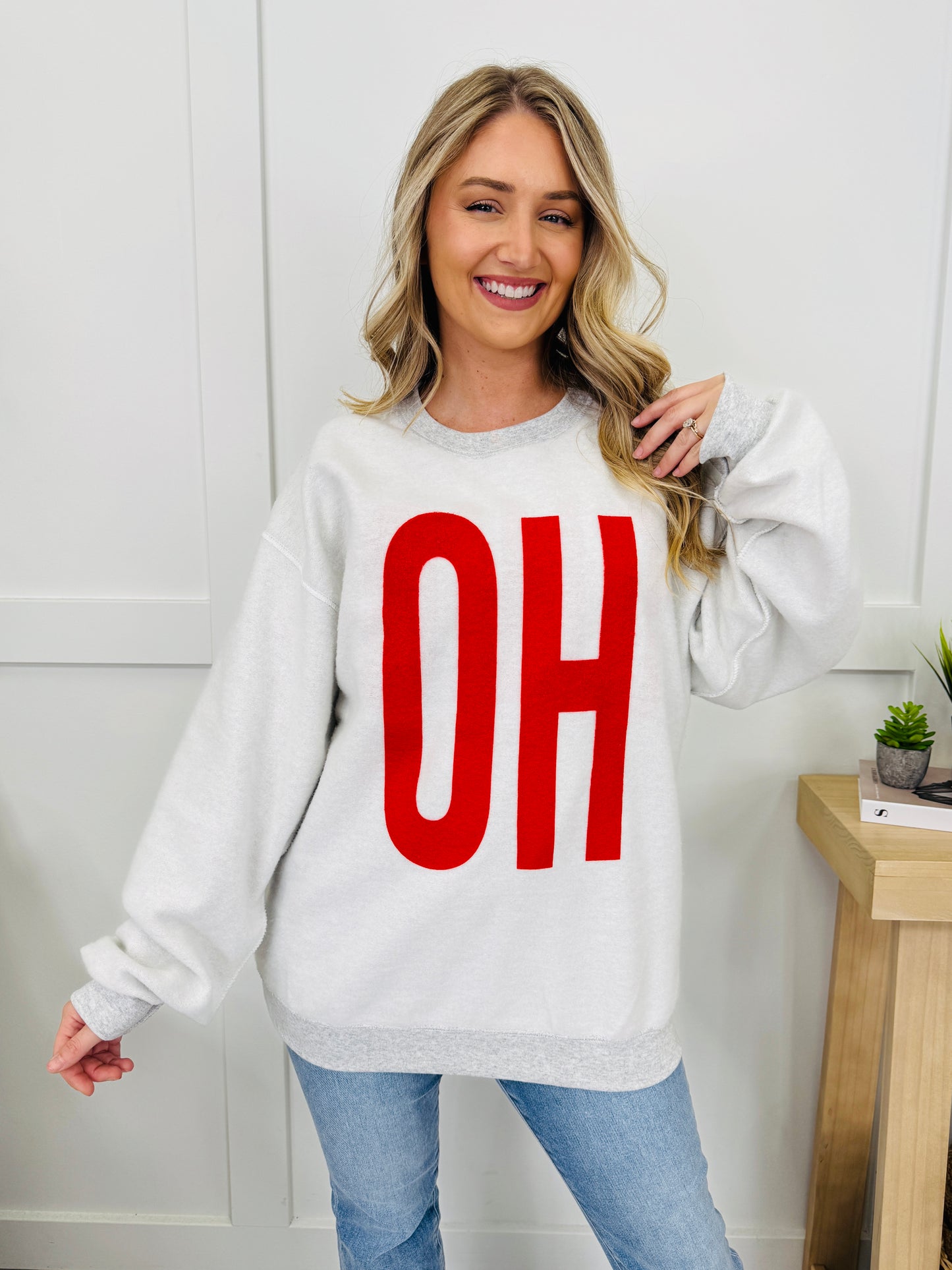 Ohio Reversible OH Graphic Crewneck Sweatshirt