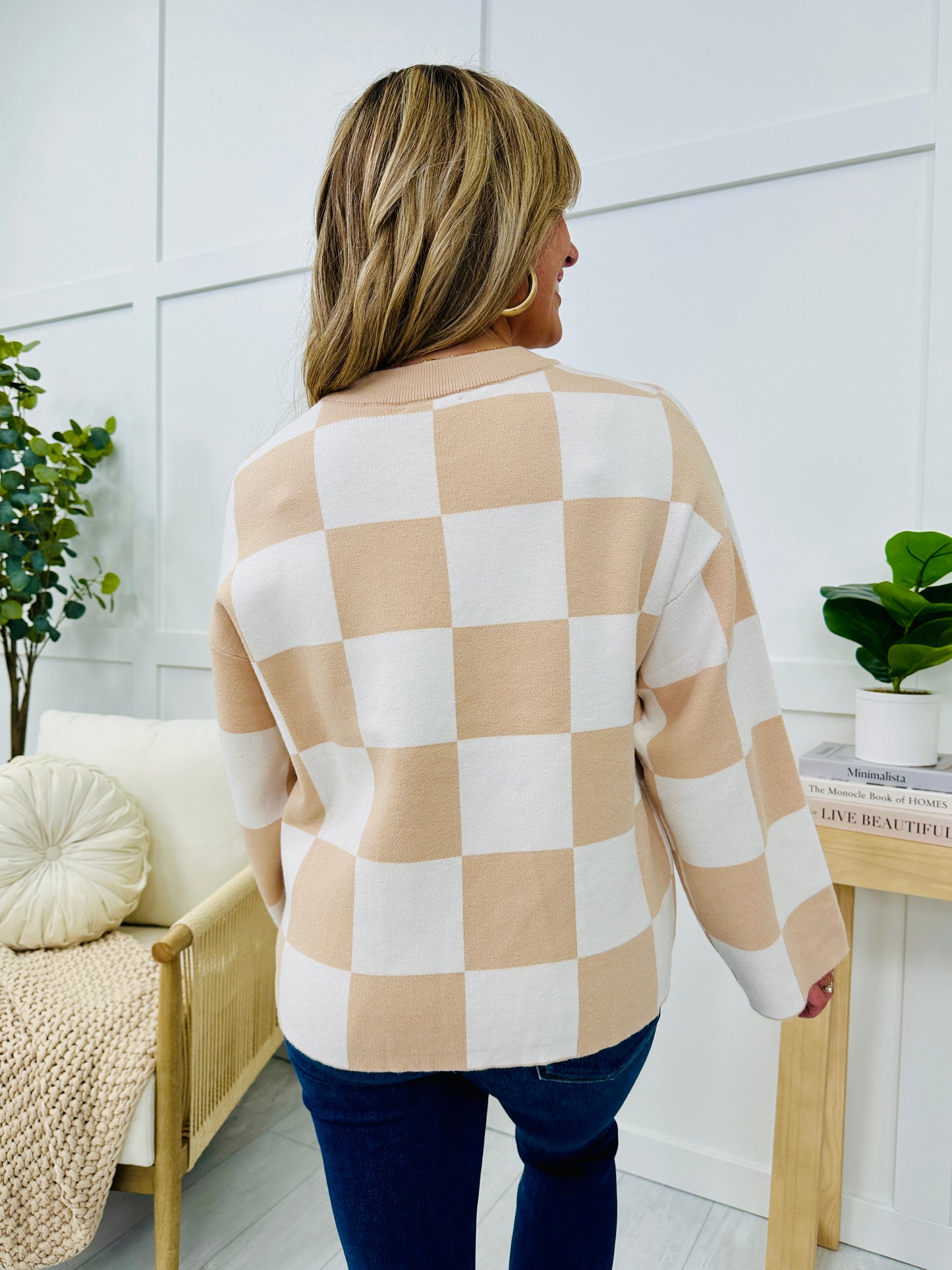 REG/CURVY Come Check This MOCO Exclusive Design Checkered Sweater- Multiple Colors!