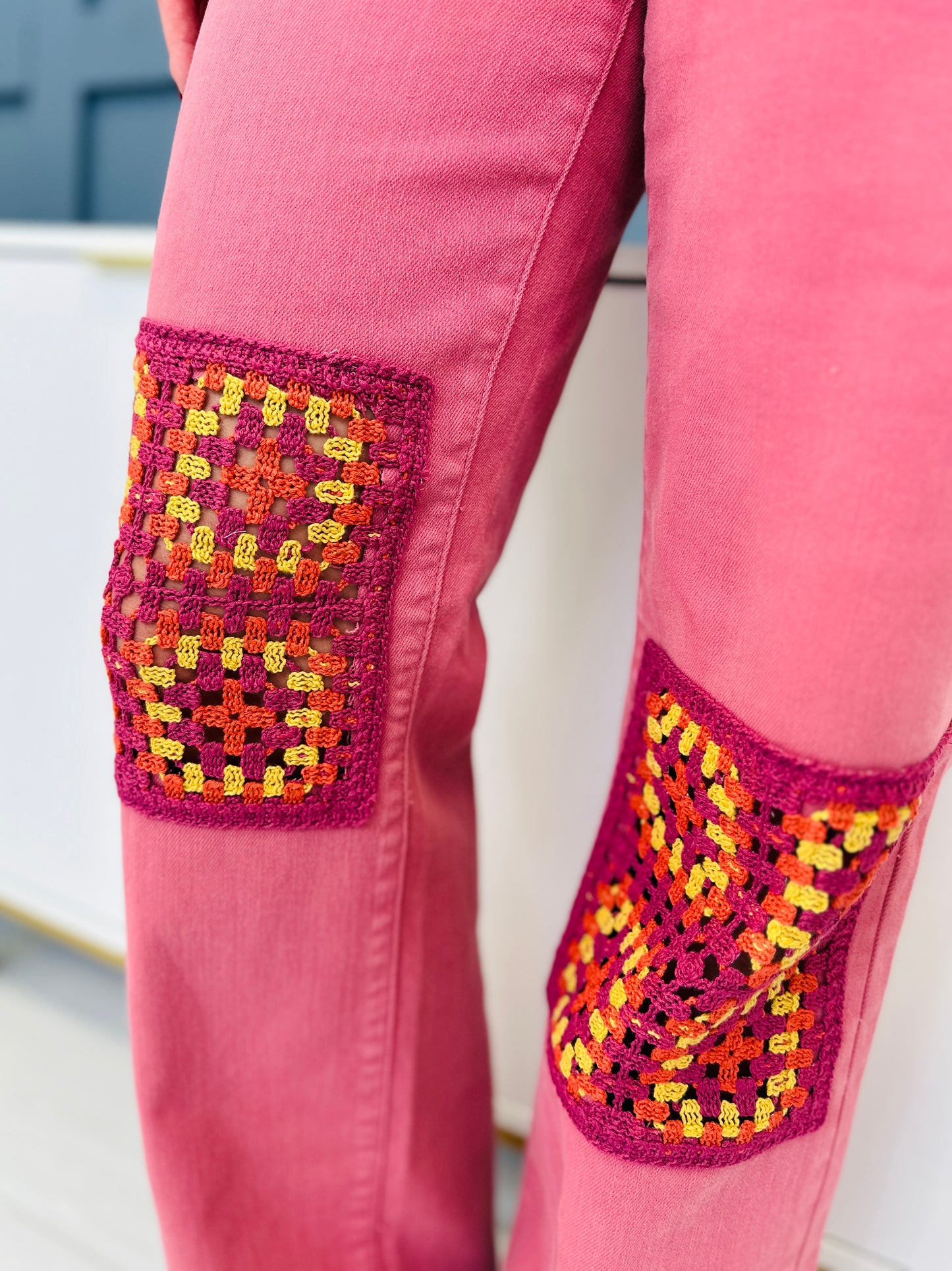 Judy Blue REG/CURVY Crochet All Day Wide Leg Jeans