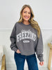 Literally Freezing Graphic Crewneck Sweatshirt In Charcoal