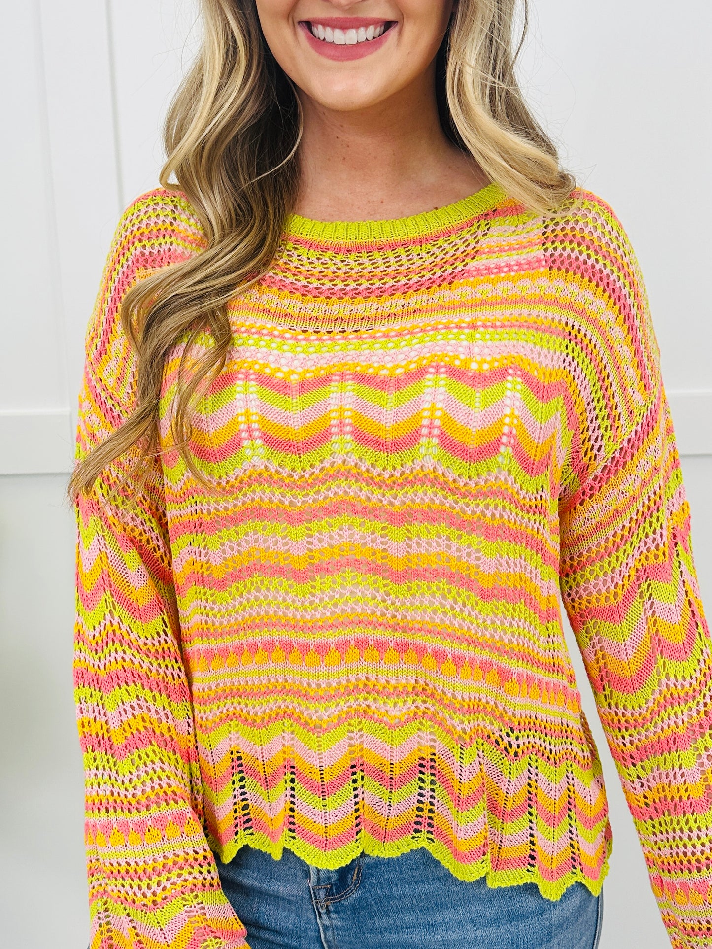 Sunset Ripple Knit Top