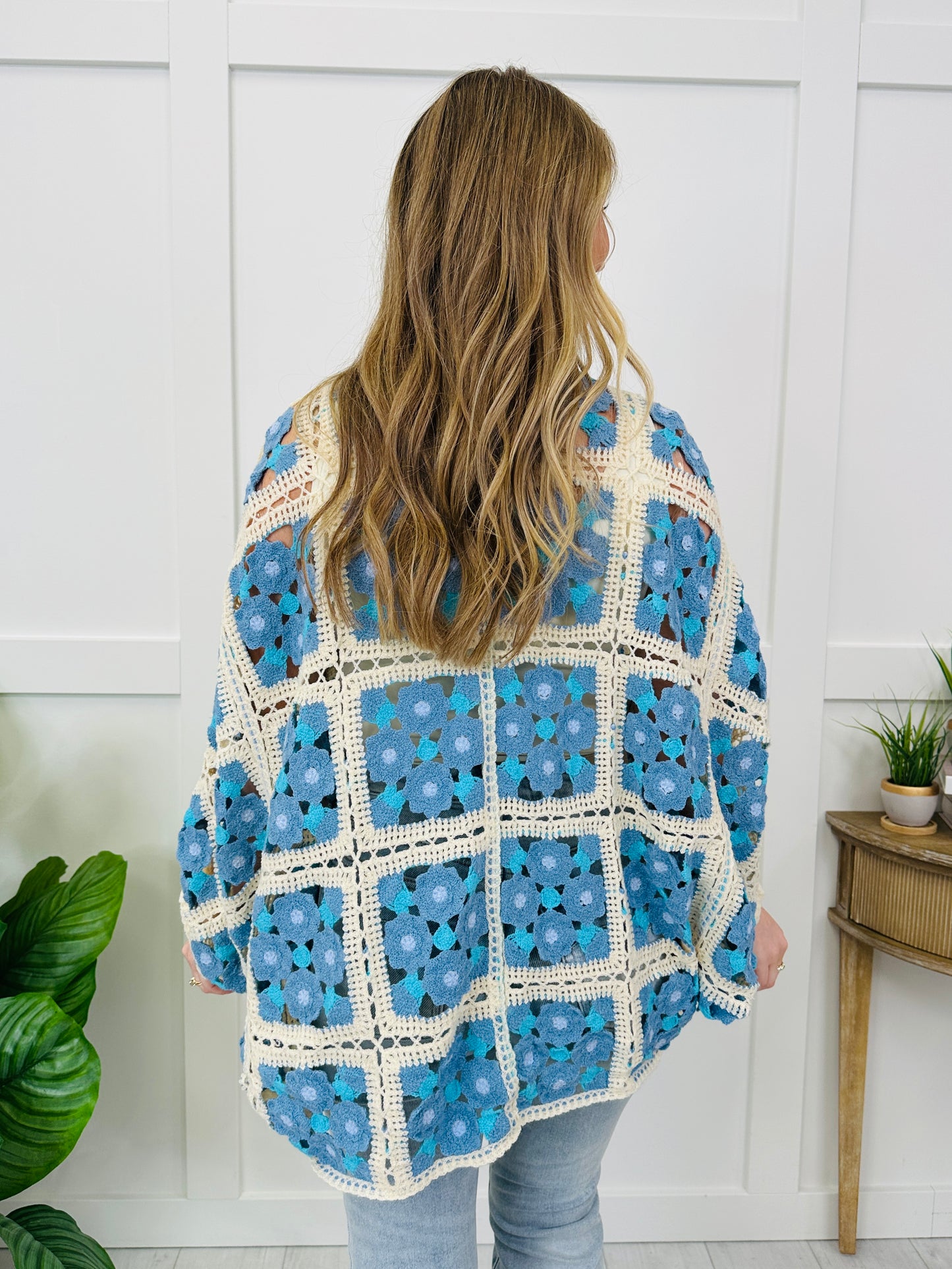 High Key Happy Cardigan In Blue