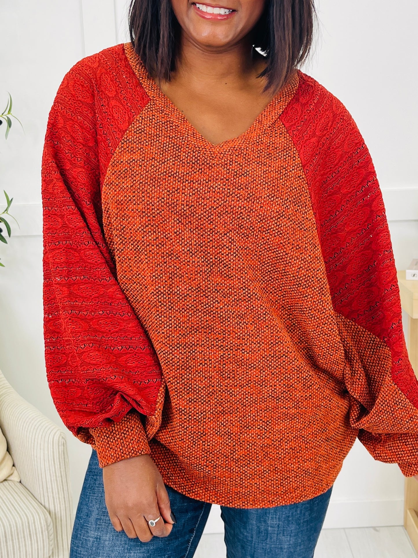 Sunday Stillness Top in Rust