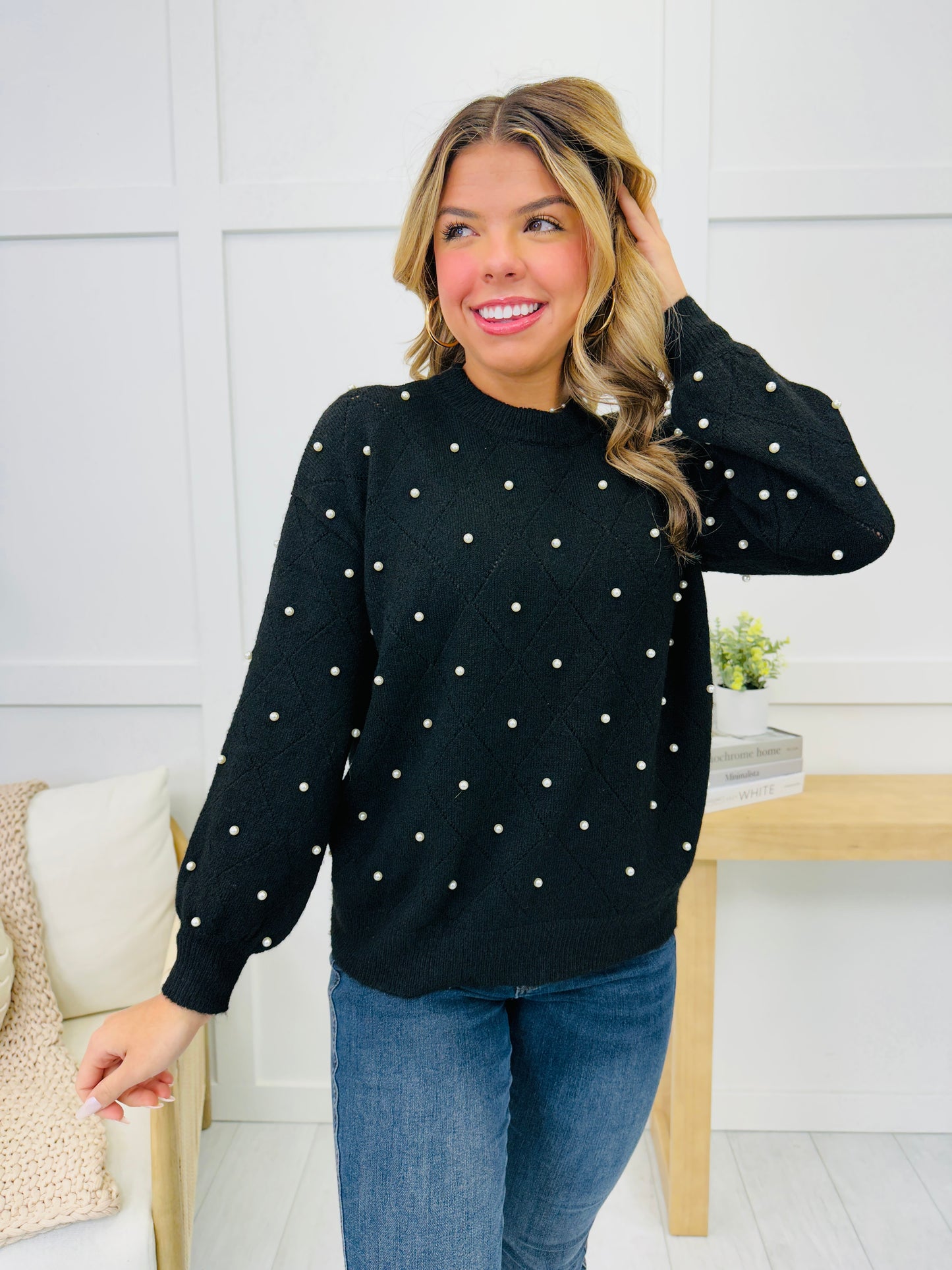 Classic Pearl Affair Sweater- Multiple Colors!