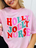 Holly Jolly Nurse Graphic Tee