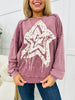 Galaxy Glow Sweater In Red Bean