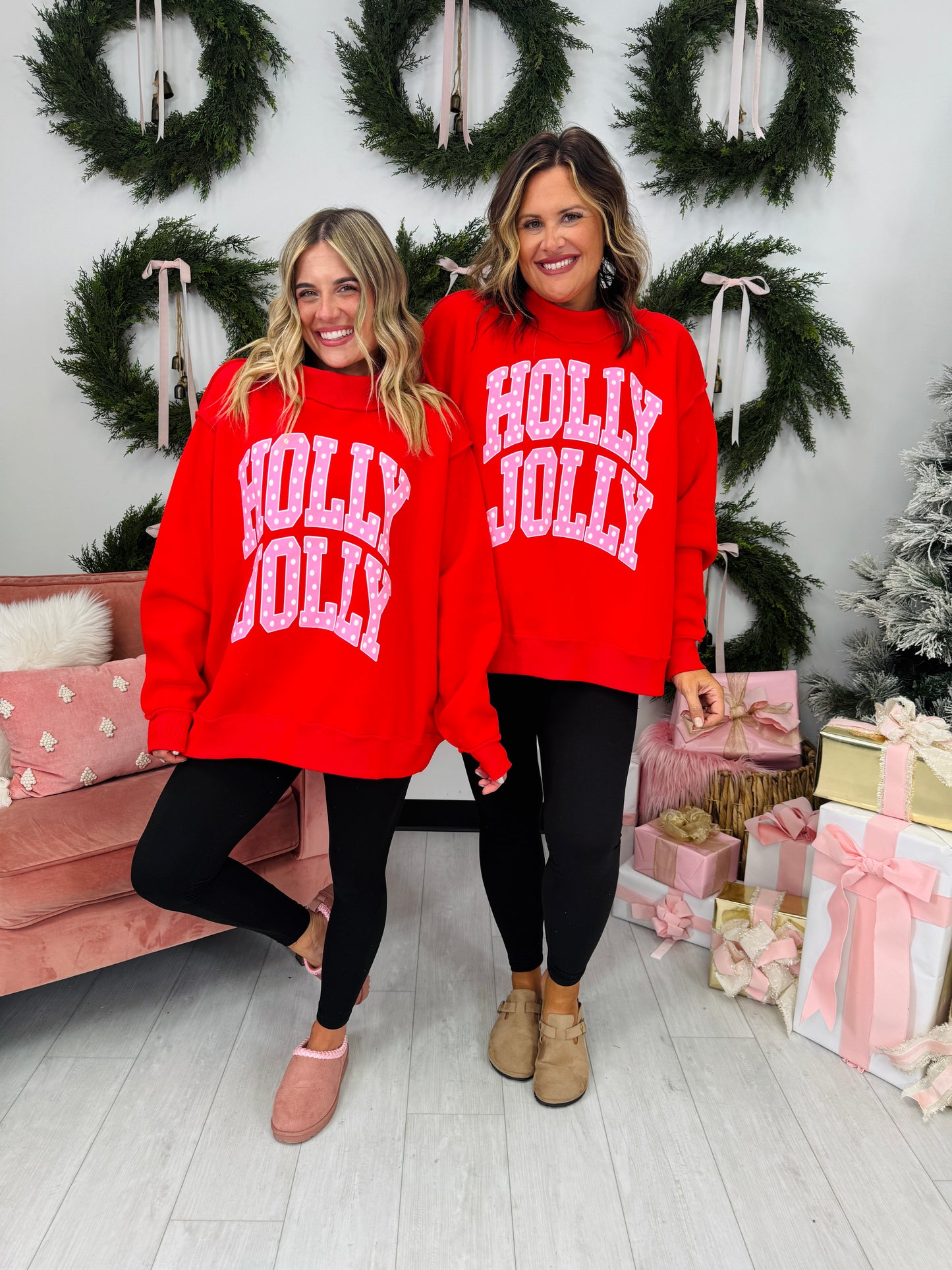In My Holly Jolly Era Mock Neck Graphic Sweatshirt