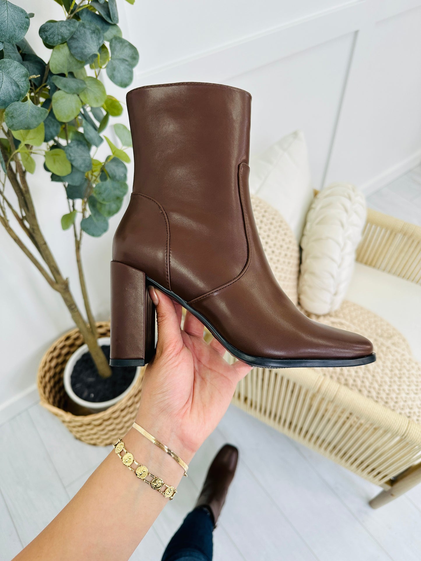 Edge of Midnight Booties In Brown