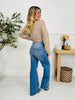 Studded & Styled Tummy Control Wide Leg Jeans