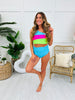 Mid Rise Swim Bottoms In Bright Blue