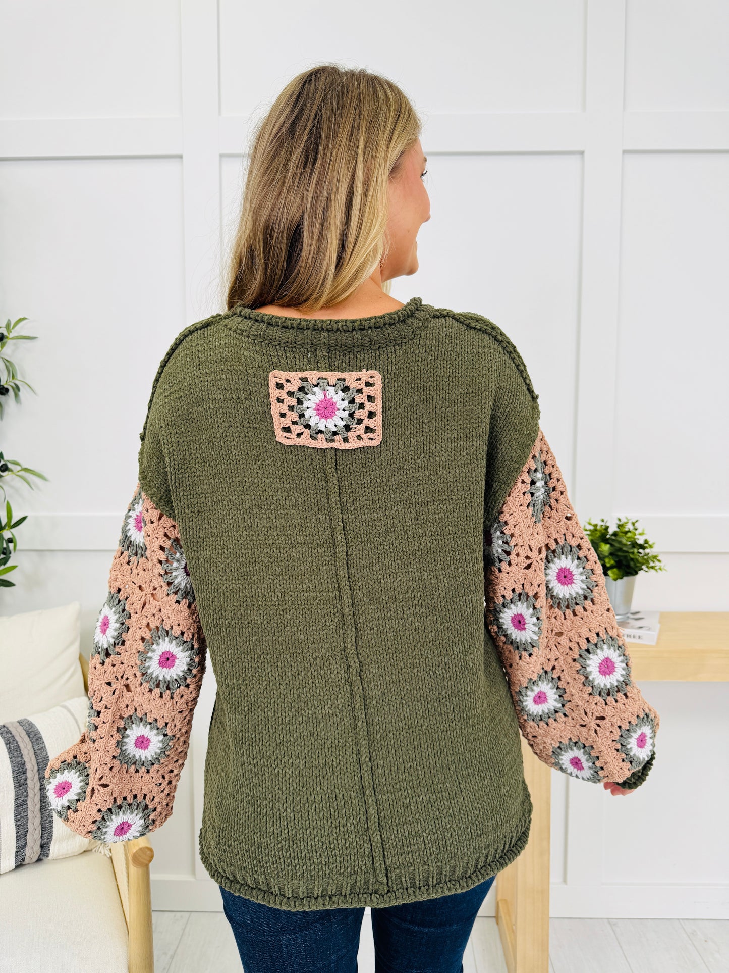 Threaded Secrets Sweater in Olive Mocha Multi