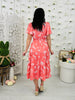 Sunday in Petals Dress In Coral